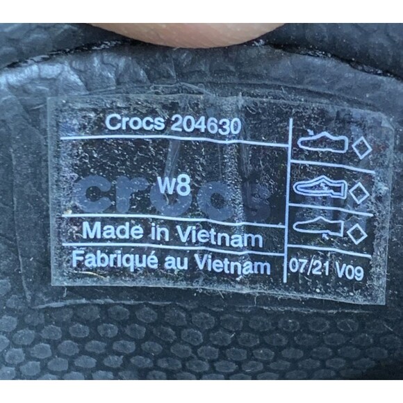 CROCS Freesail Chelsea Dual Comfort Black Rain Boots Waterproof Women's Size 8 - Picture 9 of 15